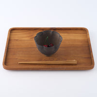 作家 冨部咲喜子 鉄釉輪花小鉢(深)