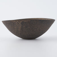 作家 冨部咲喜子 鉄釉楕円鉢(浅) 作家 冨部咲喜子 陶磁器作家もの