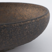 作家 冨部咲喜子 鉄釉丸平小鉢 作家 冨部咲喜子 陶磁器作家もの