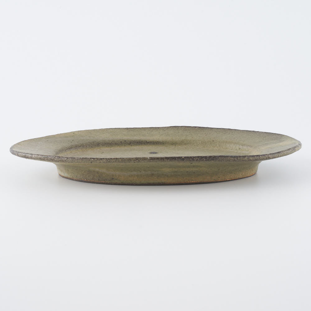 作家　陶芸作家　粉引き　リム皿　オーバルリム皿　２枚　大 作家 冨部咲喜子 粉引リムオーバルプレートM ¥4,400 大人の焼き物