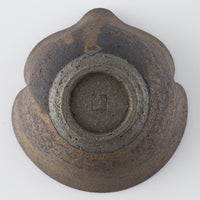 作家 冨部咲喜子 鉄釉瓢小鉢