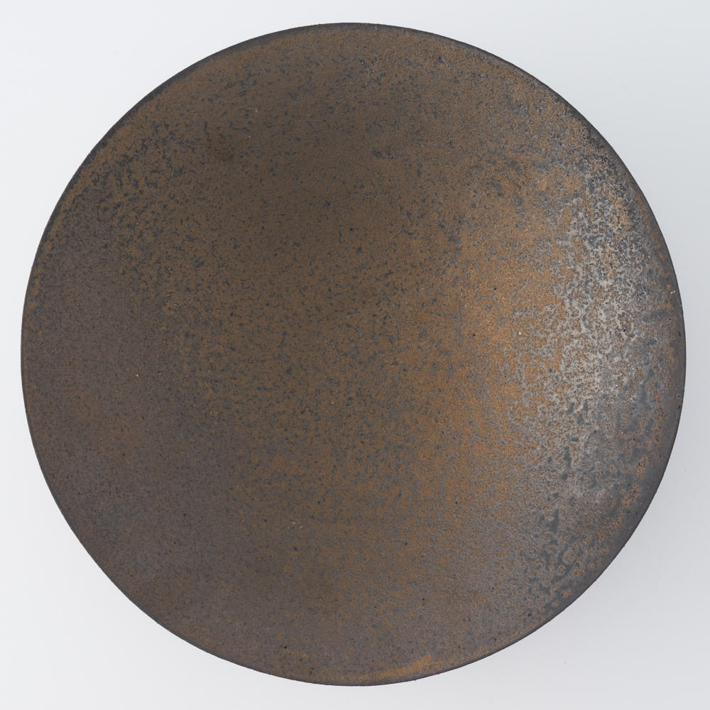 作家 冨部咲喜子 鉄釉中鉢 作家 冨部咲喜子 陶磁器作家もの