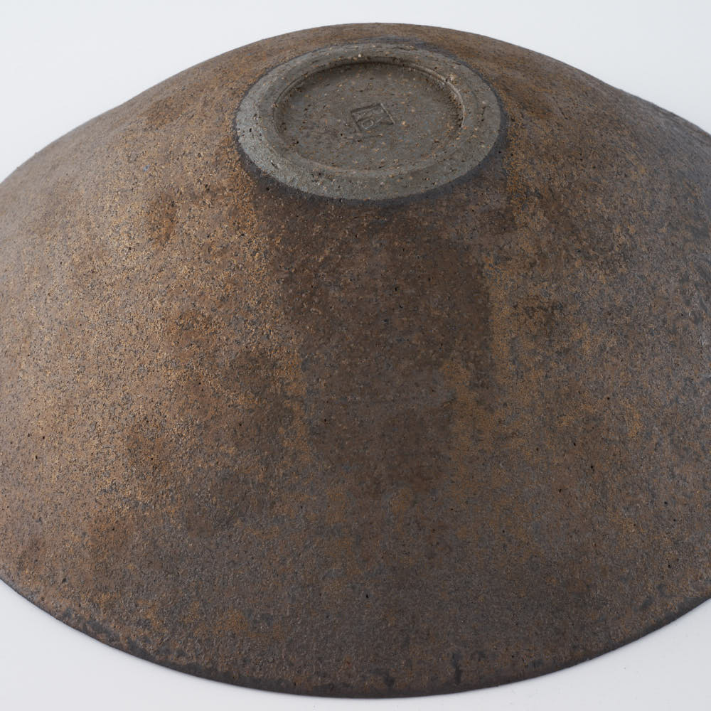 作家 冨部咲喜子 鉄釉中鉢 作家 冨部咲喜子 陶磁器作家もの