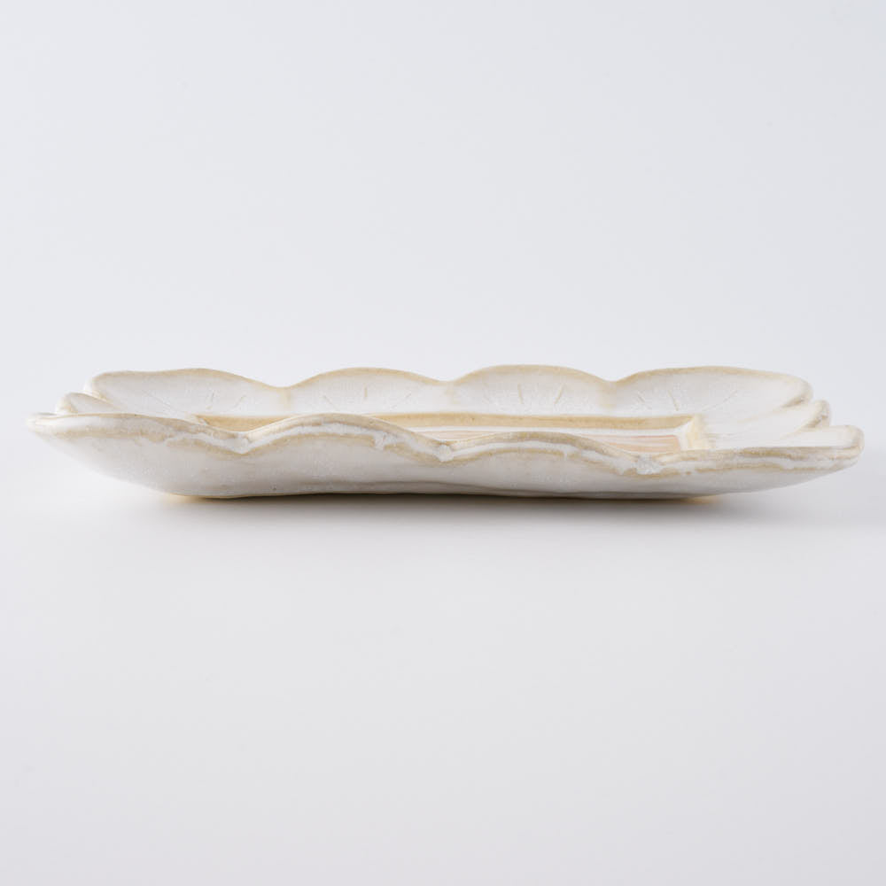 つちのわ 作家 石黒美佐緒 花の額皿 中皿 ピンク つちのわ 作家 石黒美佐緒 陶磁器作家もの