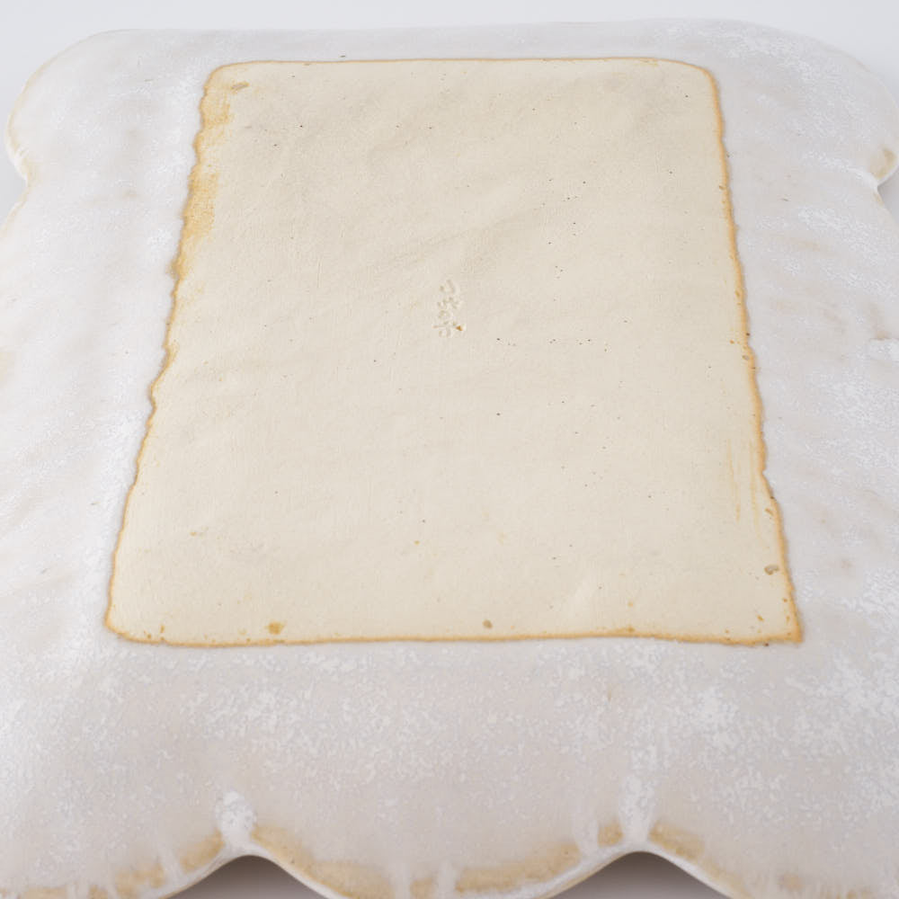 つちのわ 作家 石黒美佐緒 花の額皿 中皿 ピンク つちのわ 作家 石黒美佐緒 陶磁器作家もの