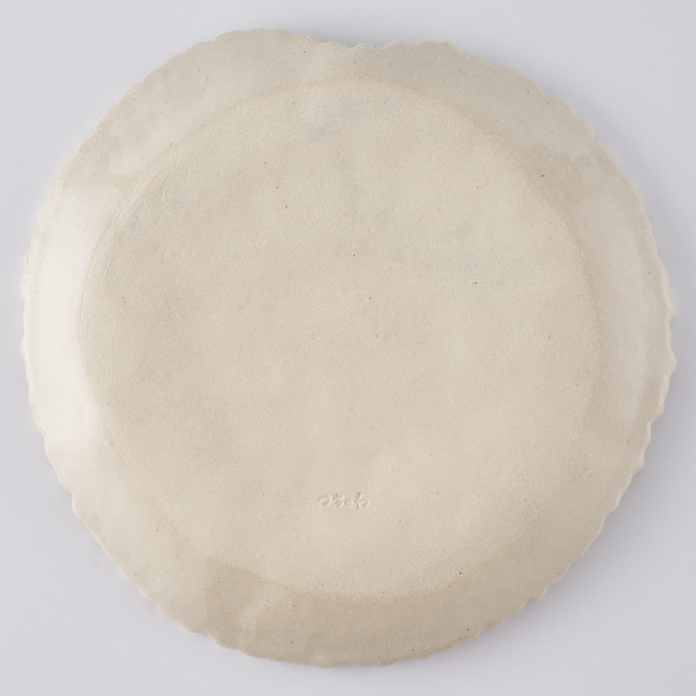 つちのわ 作家 石黒美佐緒 花守 中皿 ピンク白 つちのわ 作家 石黒美佐緒 陶磁器作家もの