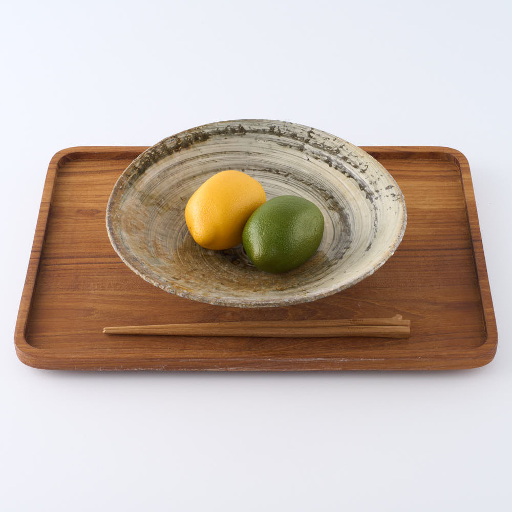 作家 額賀円也 刷毛目 七寸 浅鉢