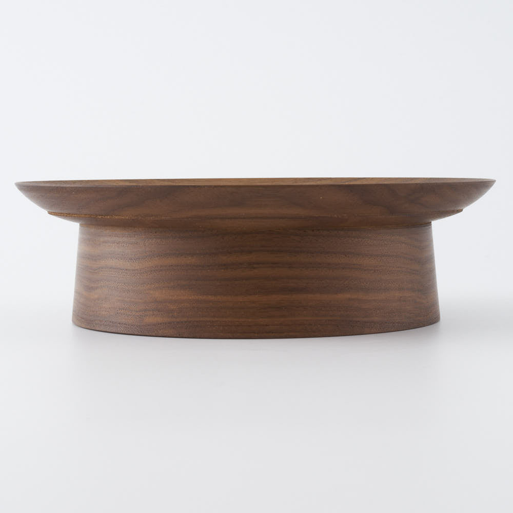 作家 神野達也 台皿16cm ウォルナット