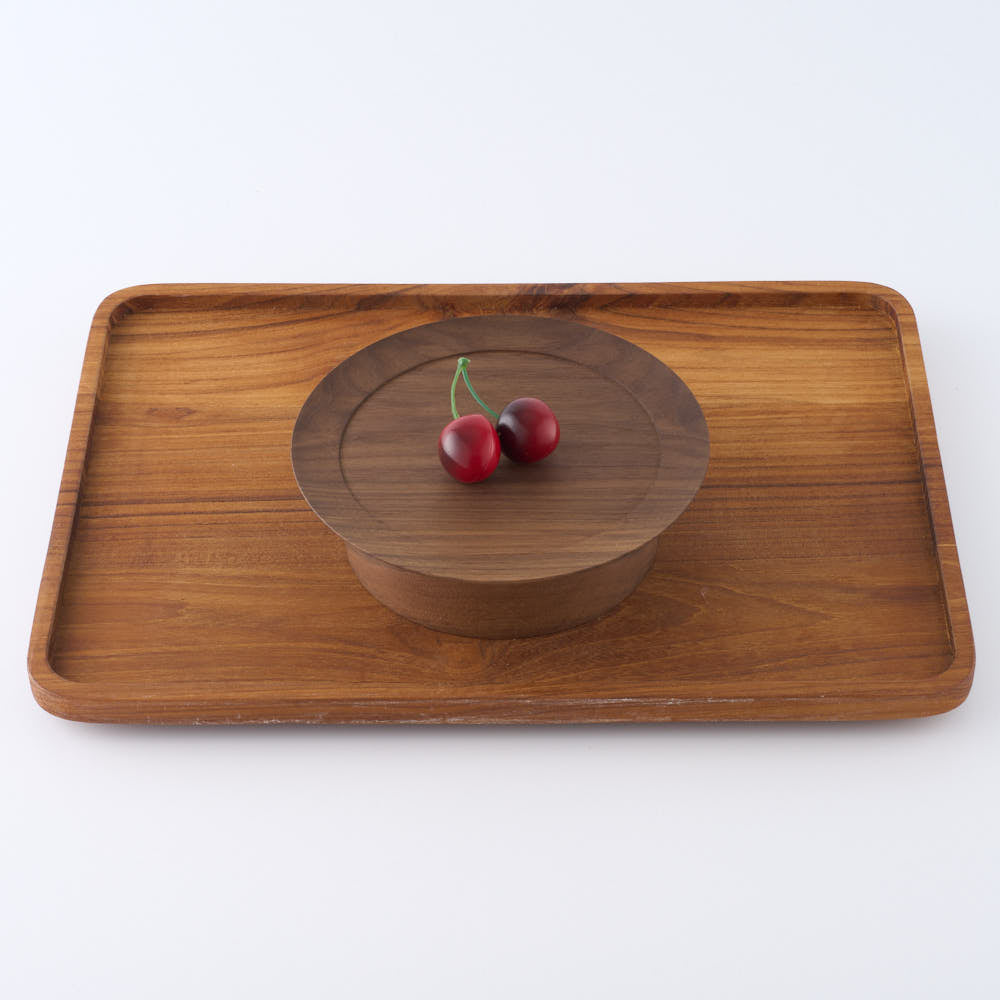 作家 神野達也 台皿16cm ウォルナット