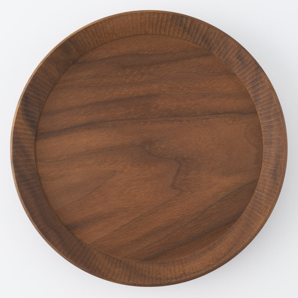 作家 神野達也 リム皿18cm ウォルナット