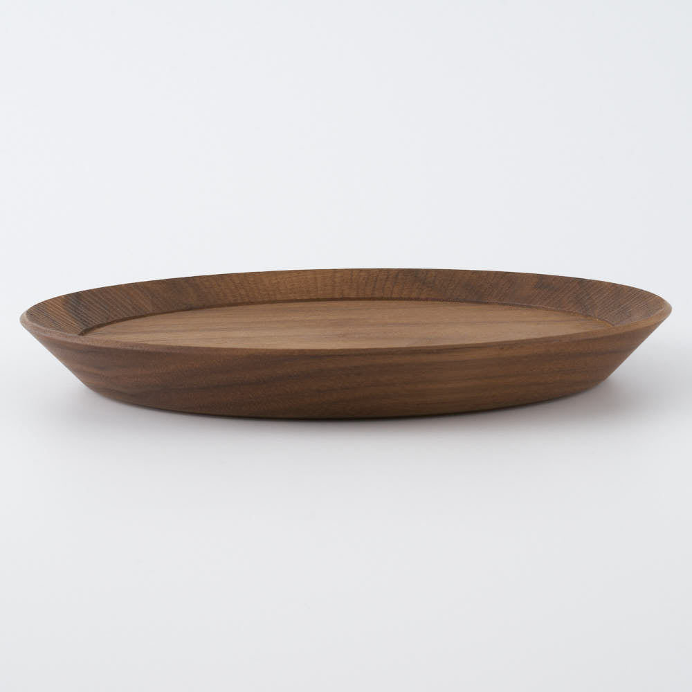 作家 神野達也 リム皿18cm ウォルナット