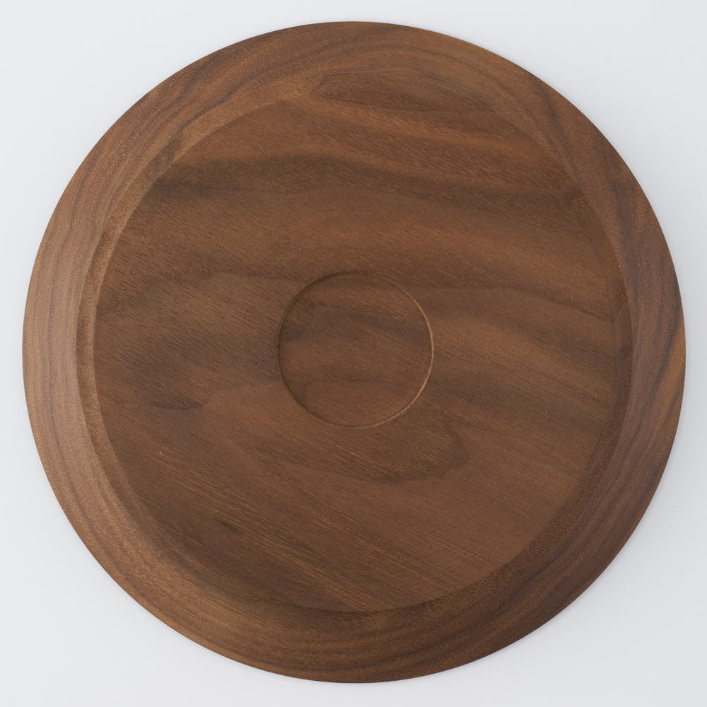 作家 神野達也 リム皿18cm ウォルナット