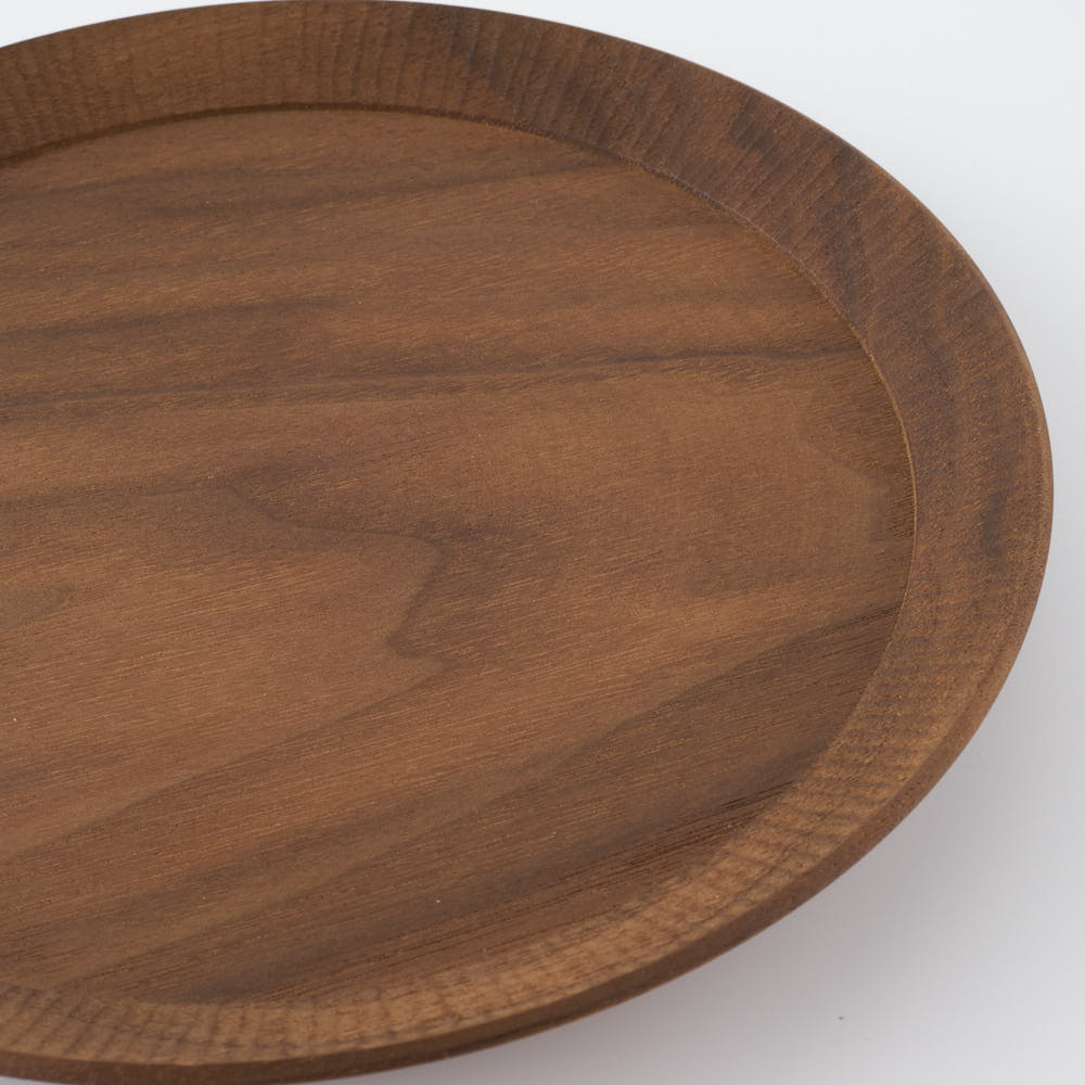 作家 神野達也 リム皿18cm ウォルナット