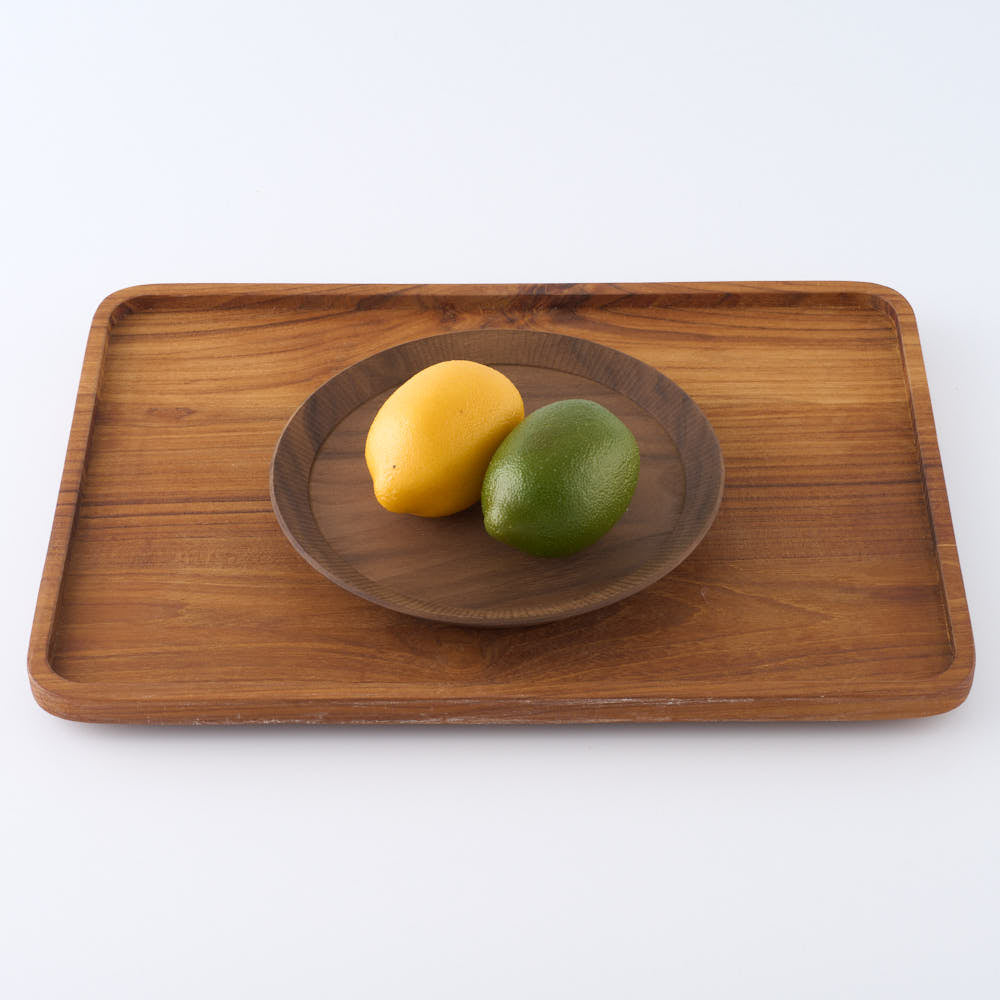 作家 神野達也 リム皿18cm ウォルナット