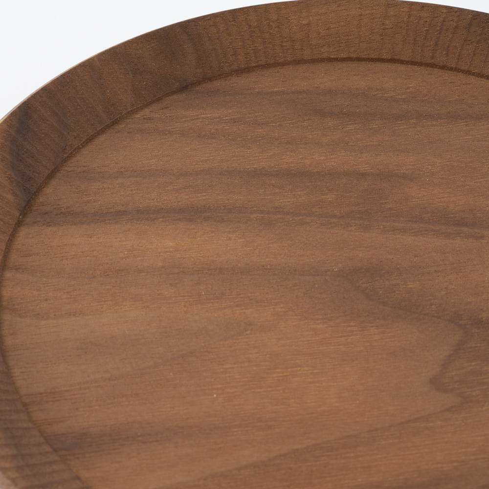 作家 神野達也 リム皿18cm ウォルナット