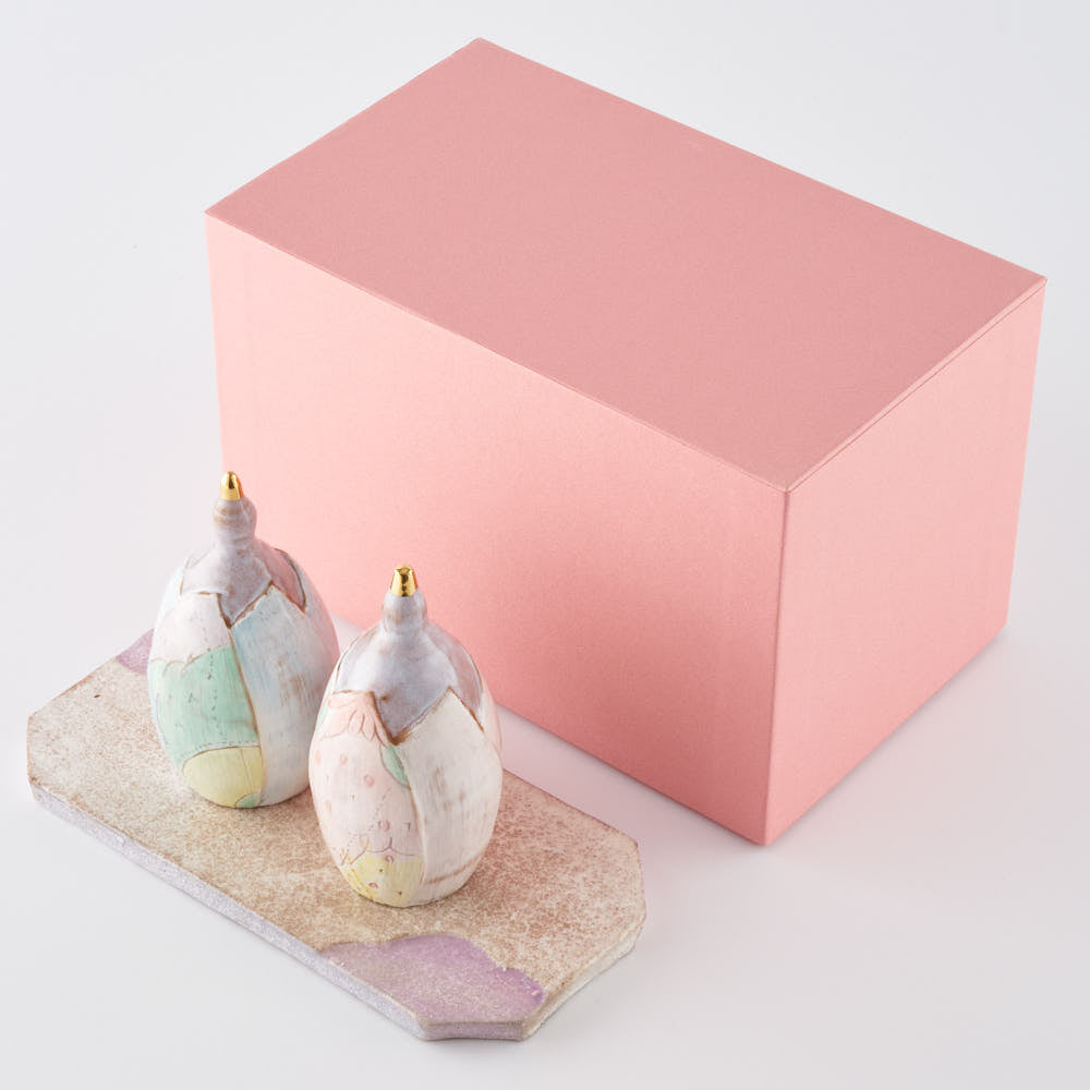 作家 森田みほ おひなさま(つぼみ) 作家 森田みほ 陶磁器作家もの