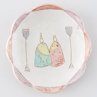 作家 森田みほ 花型ひな皿(小) 作家 森田みほ 陶磁器作家もの