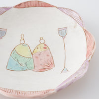 作家 森田みほ 花型ひな皿(小) 作家 森田みほ 陶磁器作家もの