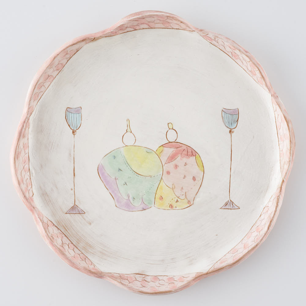 作家 森田みほ 花型ひな皿（大） ¥16,500 大人の焼き物