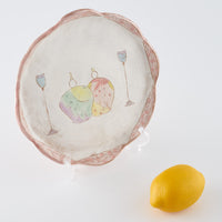 作家 森田みほ 花型ひな皿(大) 作家 森田みほ 陶磁器作家もの
