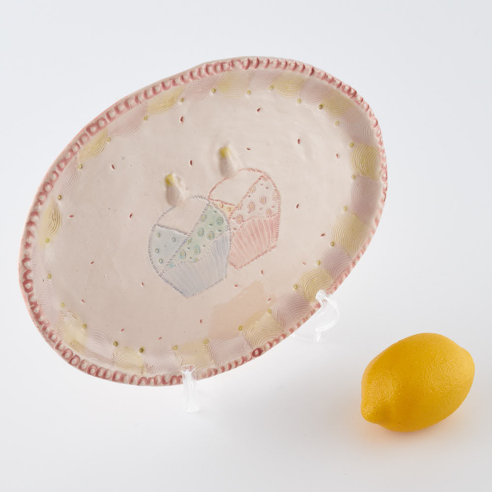 作家 森田みほ 楕円ひな皿 作家 森田みほ 陶磁器作家もの