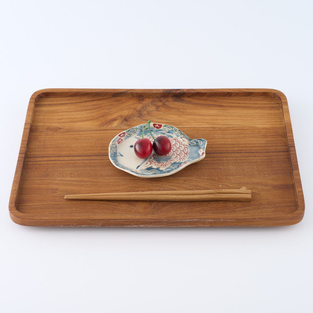 作家 大場紀穂子 鯛小皿 作家 大場紀穂子 陶磁器作家もの