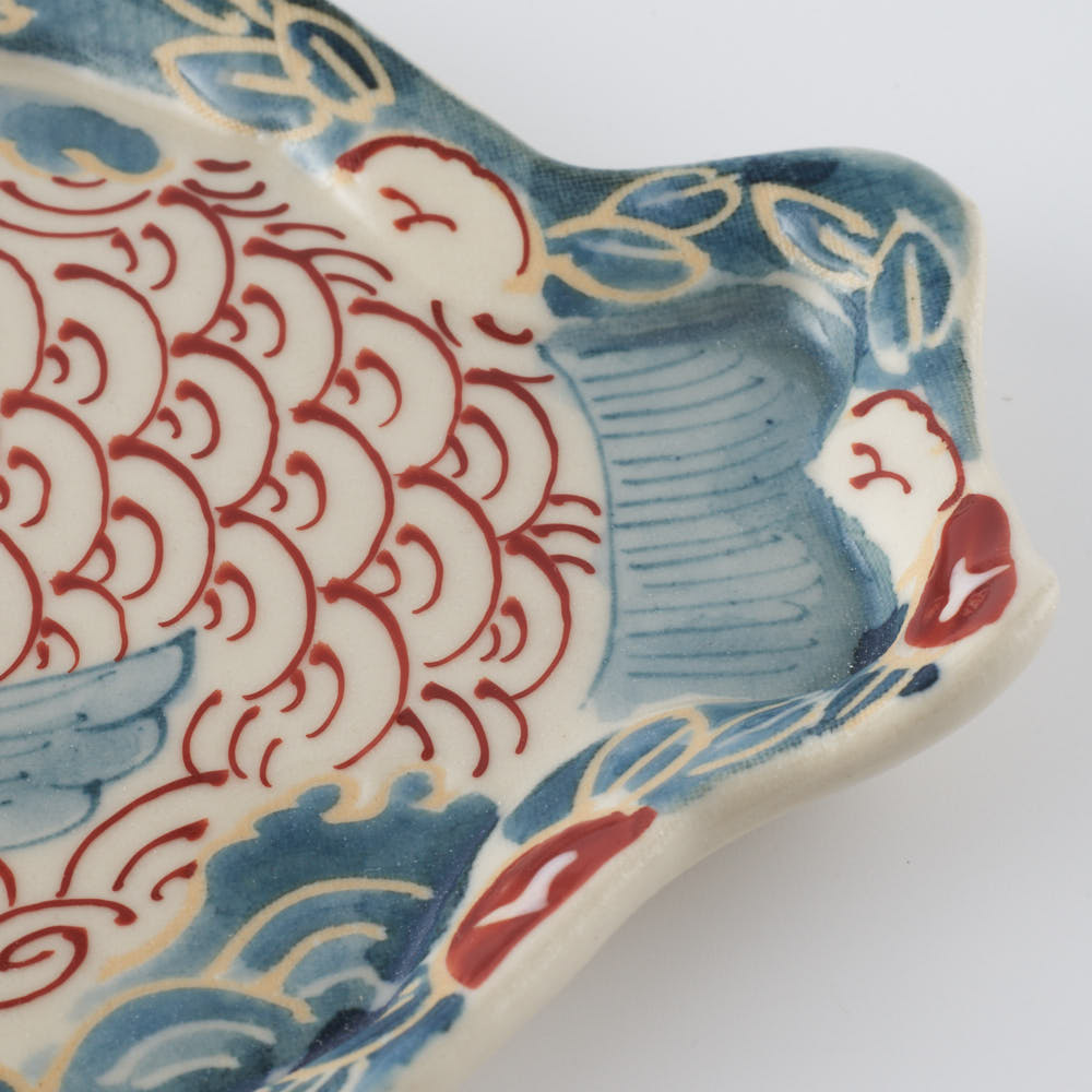 作家 大場紀穂子 鯛小皿 作家 大場紀穂子 陶磁器作家もの