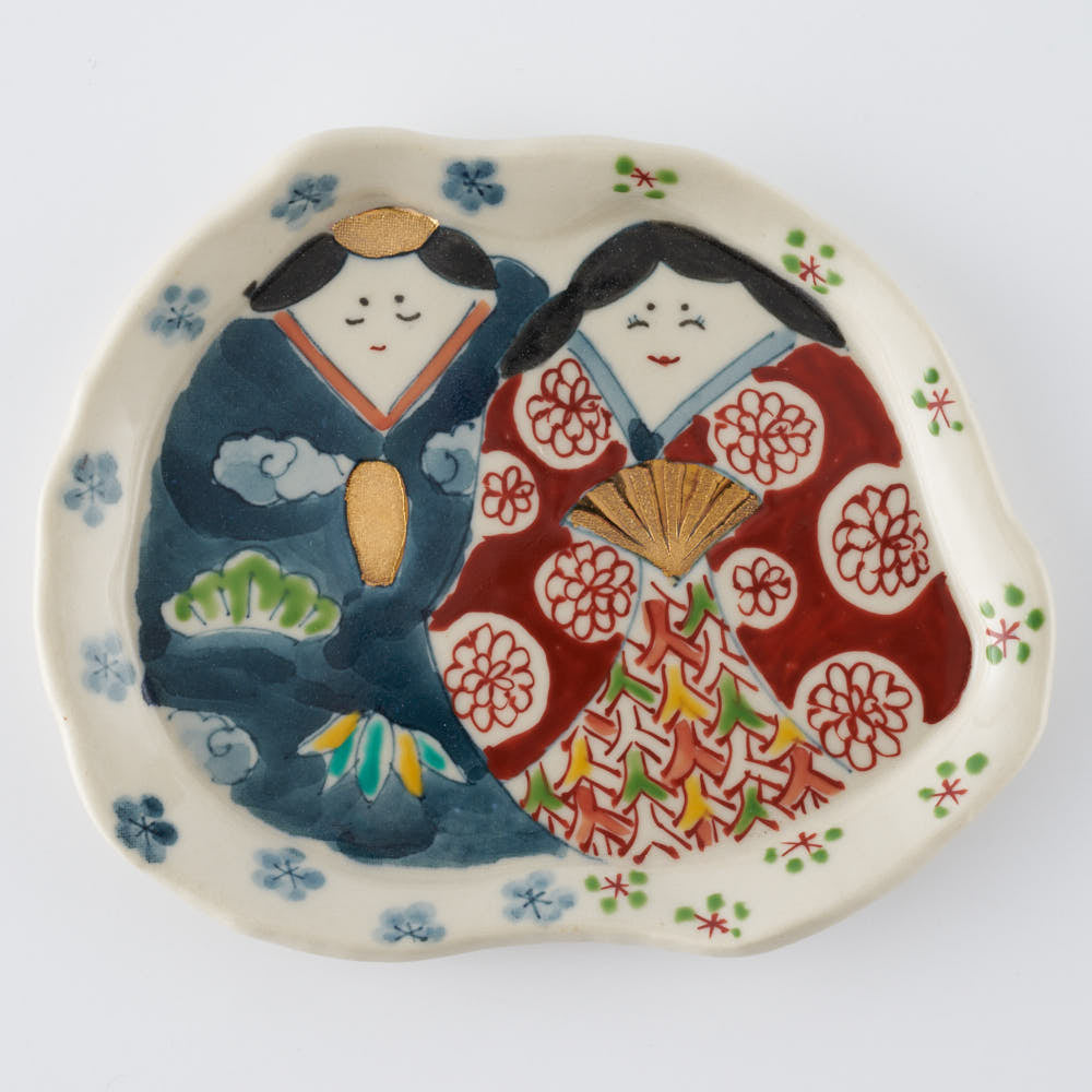 作家 大場紀穂子 ひな祭り桃の節句小皿