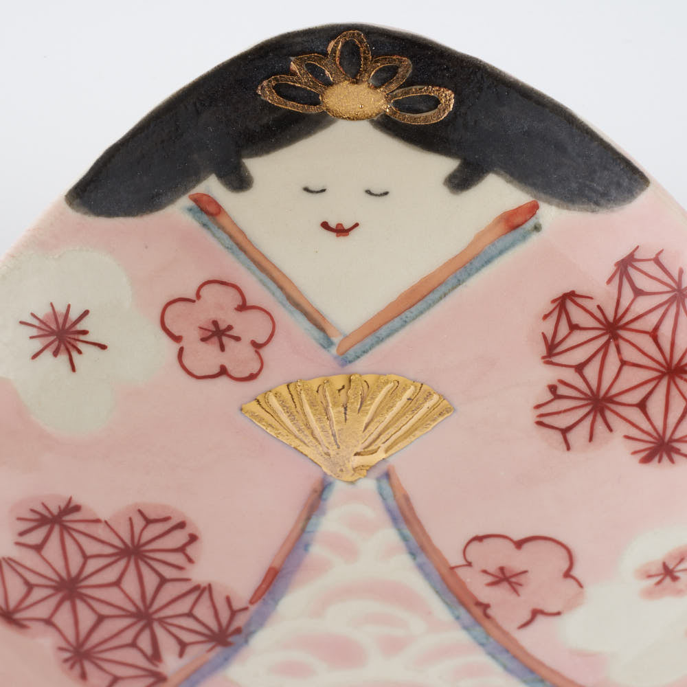作家 大場紀穂子 ひな人形小皿セット 作家 大場紀穂子 陶磁器作家もの