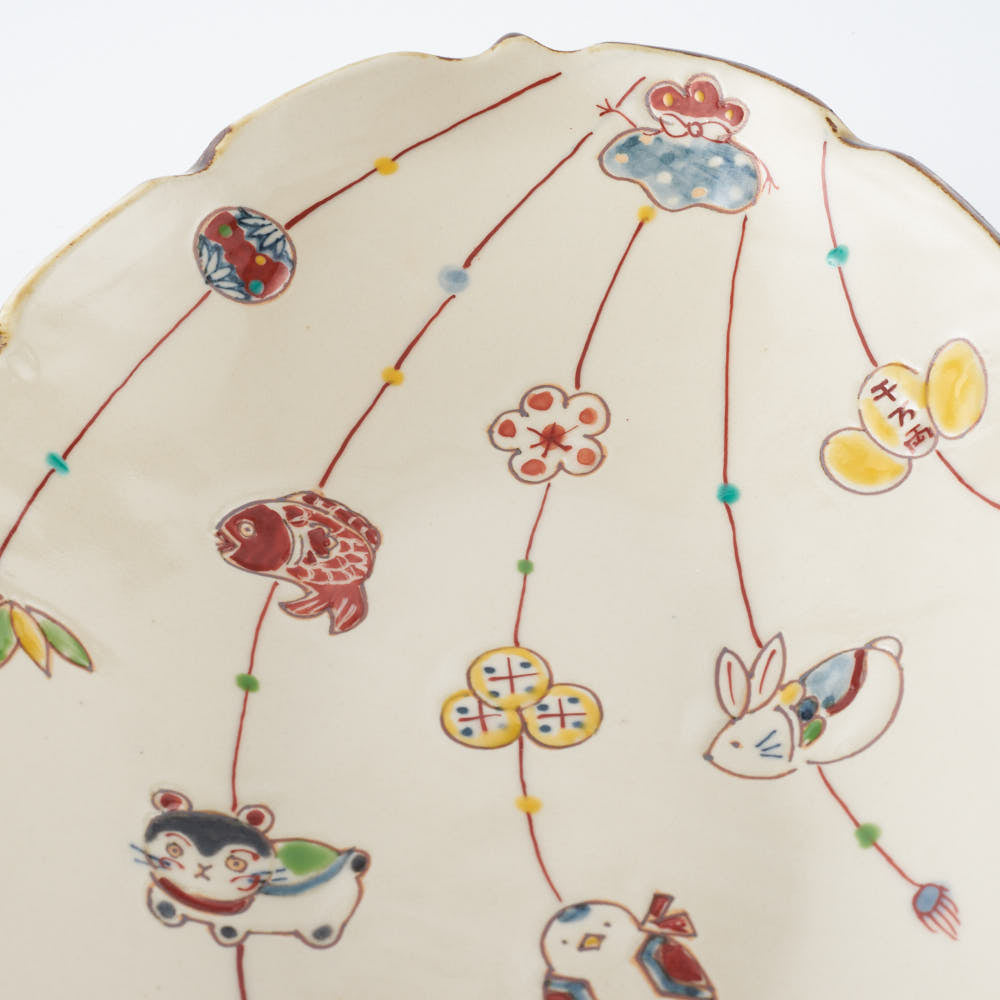 作家 大場紀穂子 吊し飾り楕円鉢