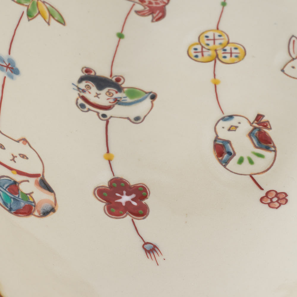 作家 大場紀穂子 吊し飾り楕円鉢