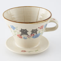 作家 大場紀穂子 黒猫のドリッパー 作家 大場紀穂子 陶磁器作家もの