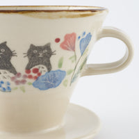 作家 大場紀穂子 黒猫のドリッパー 作家 大場紀穂子 陶磁器作家もの