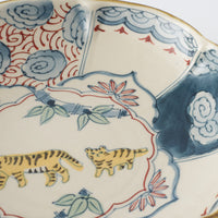 作家 大場紀穂子 虎の花形皿