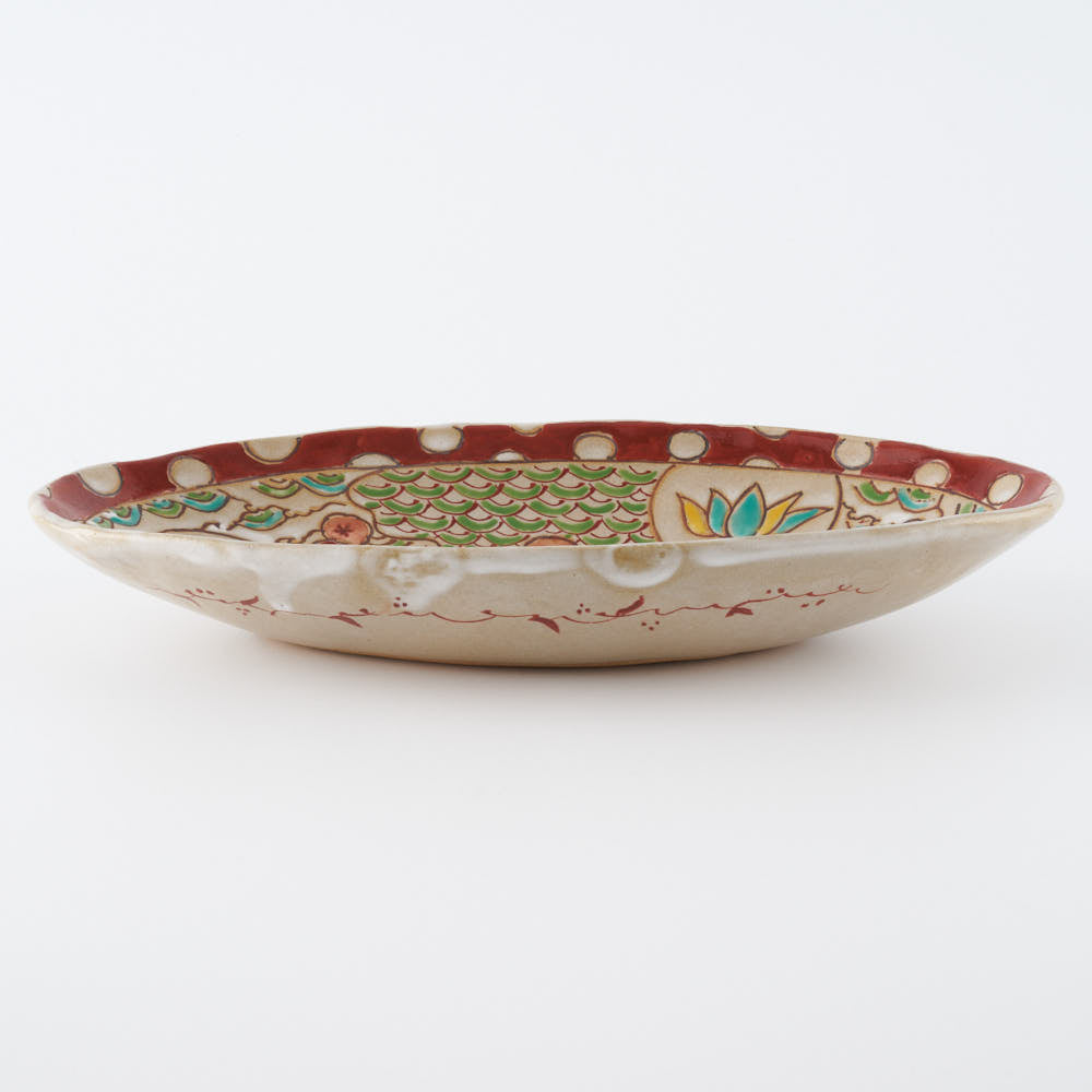 作家 大場紀穂子 松竹梅の楕円鉢