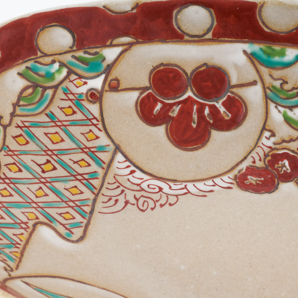 作家 大場紀穂子 松竹梅の楕円鉢