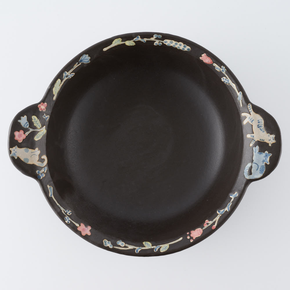 作家 大場紀穂子 土鍋 猫 作家 大場紀穂子 陶磁器作家もの