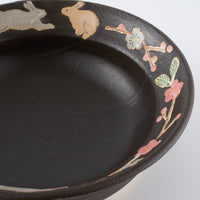 作家 大場紀穂子 グラタン皿 うさぎ 作家 大場紀穂子 陶磁器作家もの