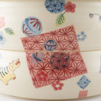 作家 大場紀穂子 重箱と小皿6枚 張り子