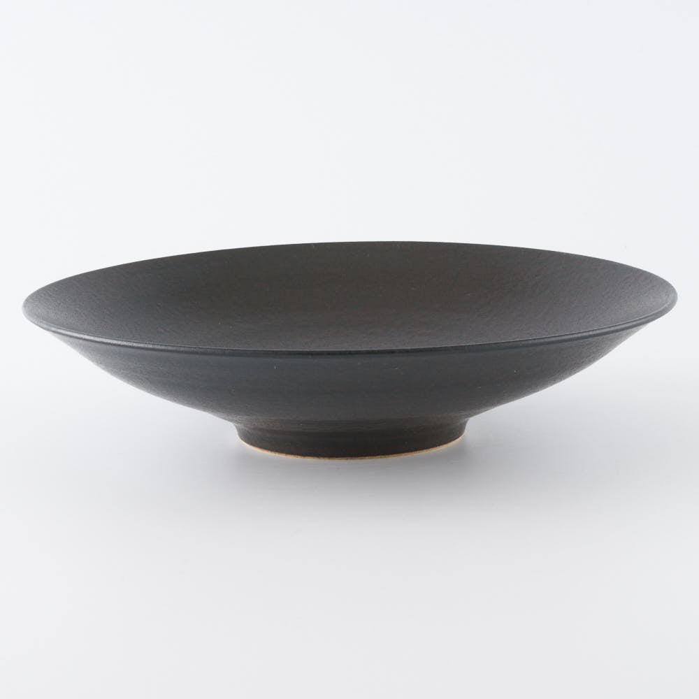 作家 児玉修治  フラットbowl 240 黒 作家 児玉修治 陶磁器作家もの