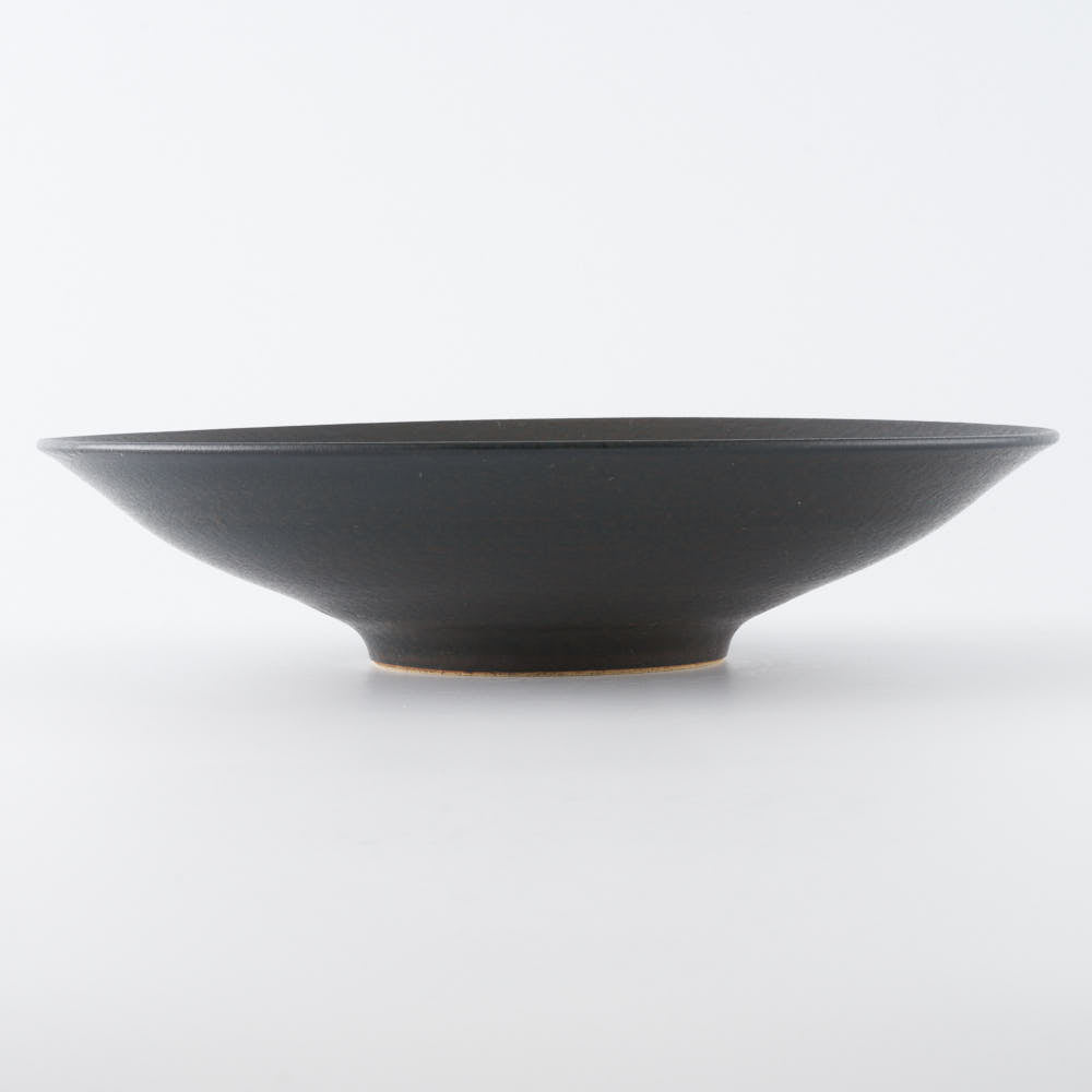 作家 児玉修治  フラットbowl 240 黒 作家 児玉修治 陶磁器作家もの