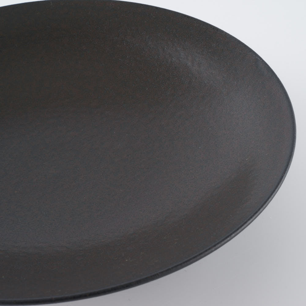 作家 児玉修治  フラットbowl 240 黒 作家 児玉修治 陶磁器作家もの