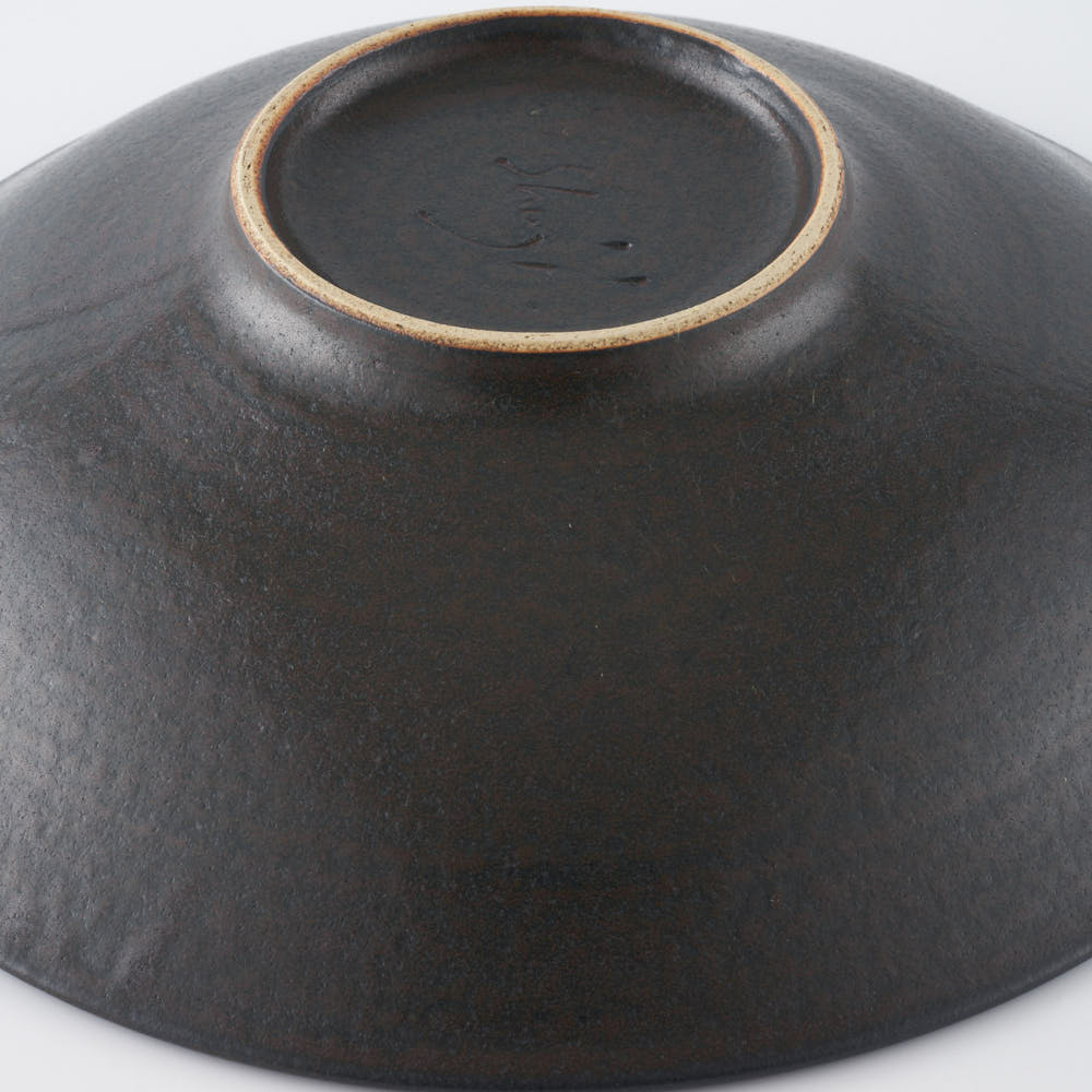 作家 児玉修治  フラットbowl 240 黒 作家 児玉修治 陶磁器作家もの