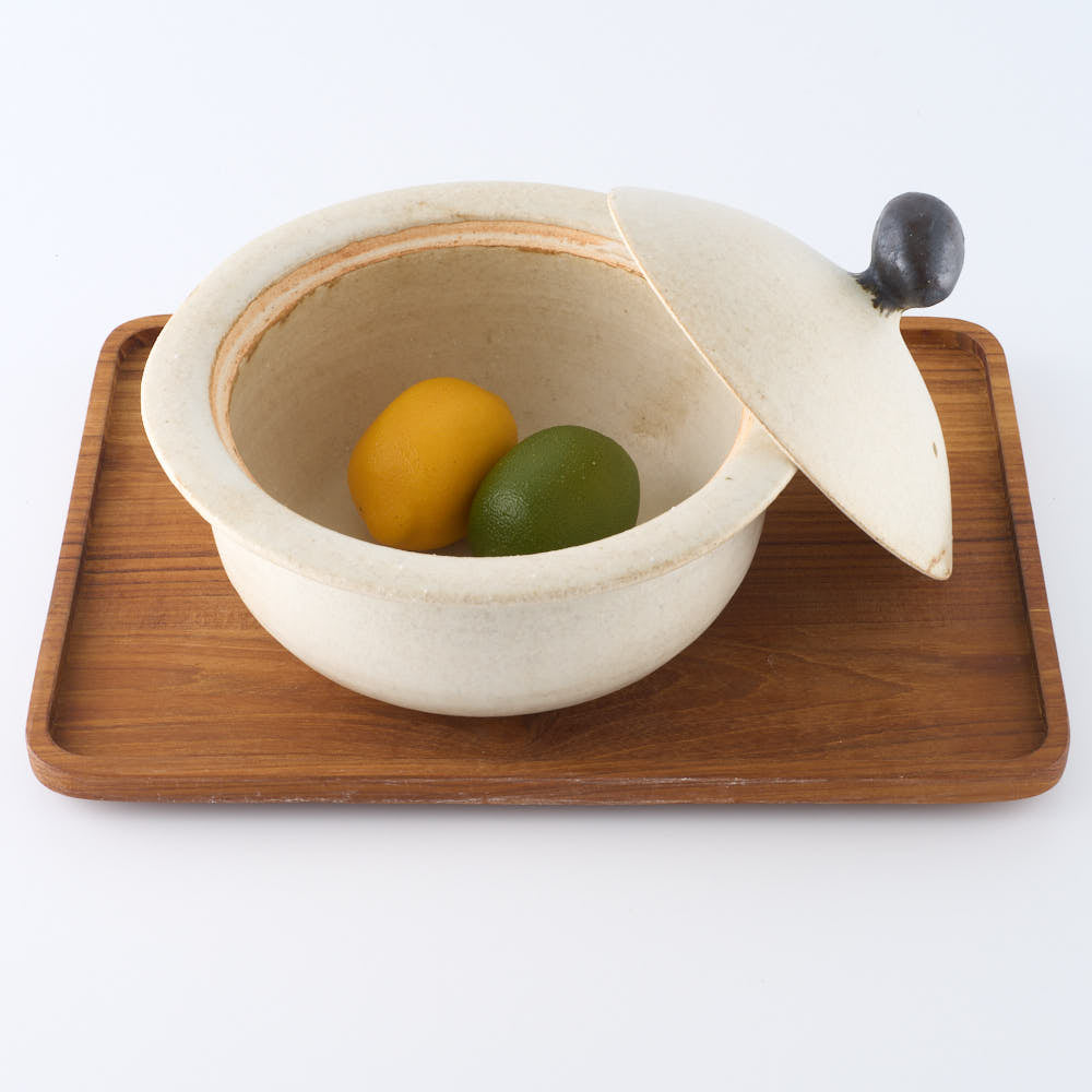 作家 児玉修治 キャセロール 白 作家 児玉修治 陶磁器作家もの