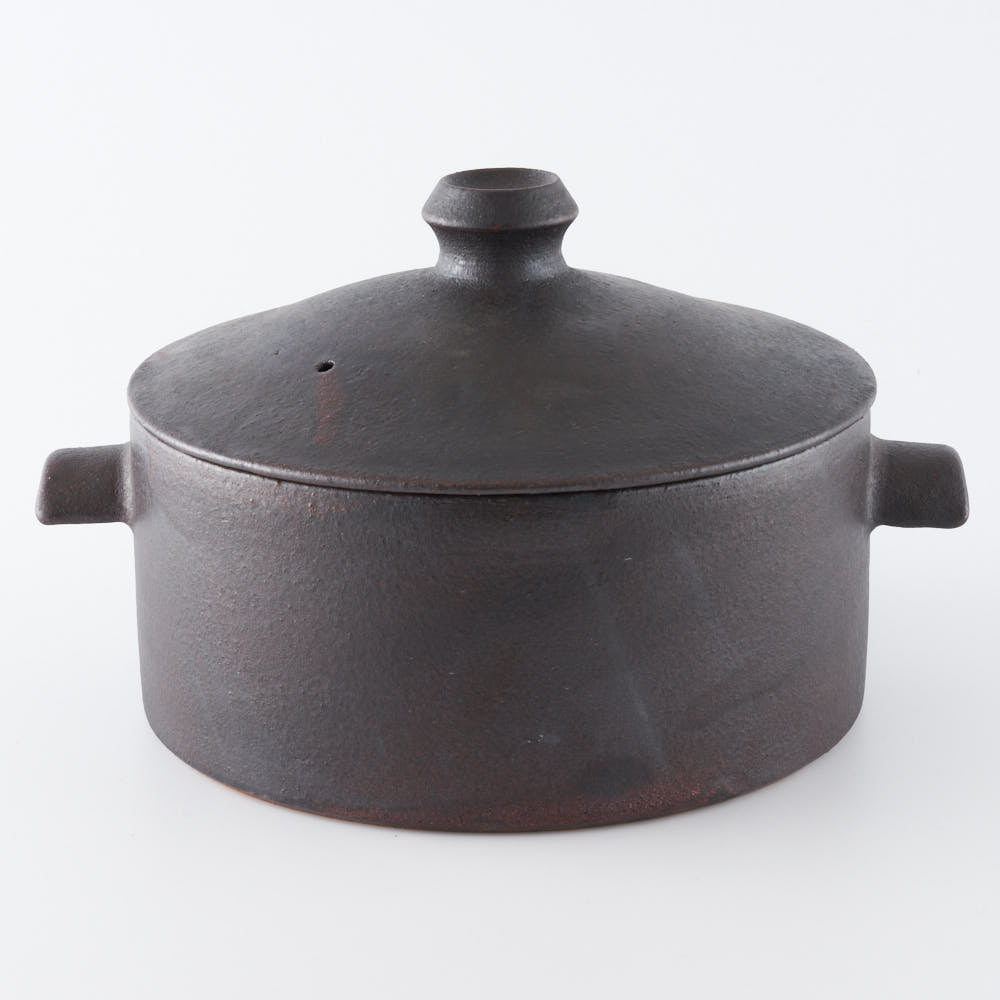 作家 児玉修治 角鍋 黒 作家 児玉修治 陶磁器作家もの