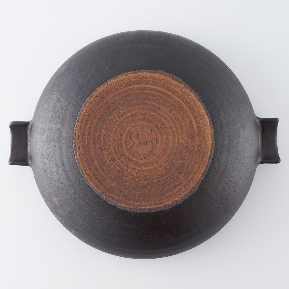 作家 児玉修治 平〇鍋 黒 作家 児玉修治 陶磁器作家もの