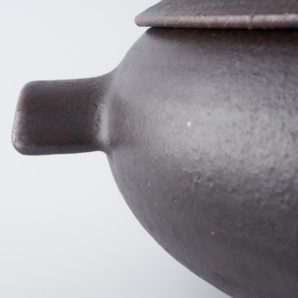 作家 児玉修治 平〇鍋 黒 作家 児玉修治 陶磁器作家もの