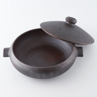 作家 児玉修治 平〇鍋 黒 作家 児玉修治 陶磁器作家もの