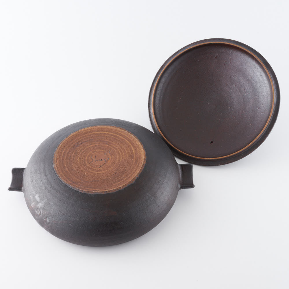 作家 児玉修治 平〇鍋 黒 作家 児玉修治 陶磁器作家もの