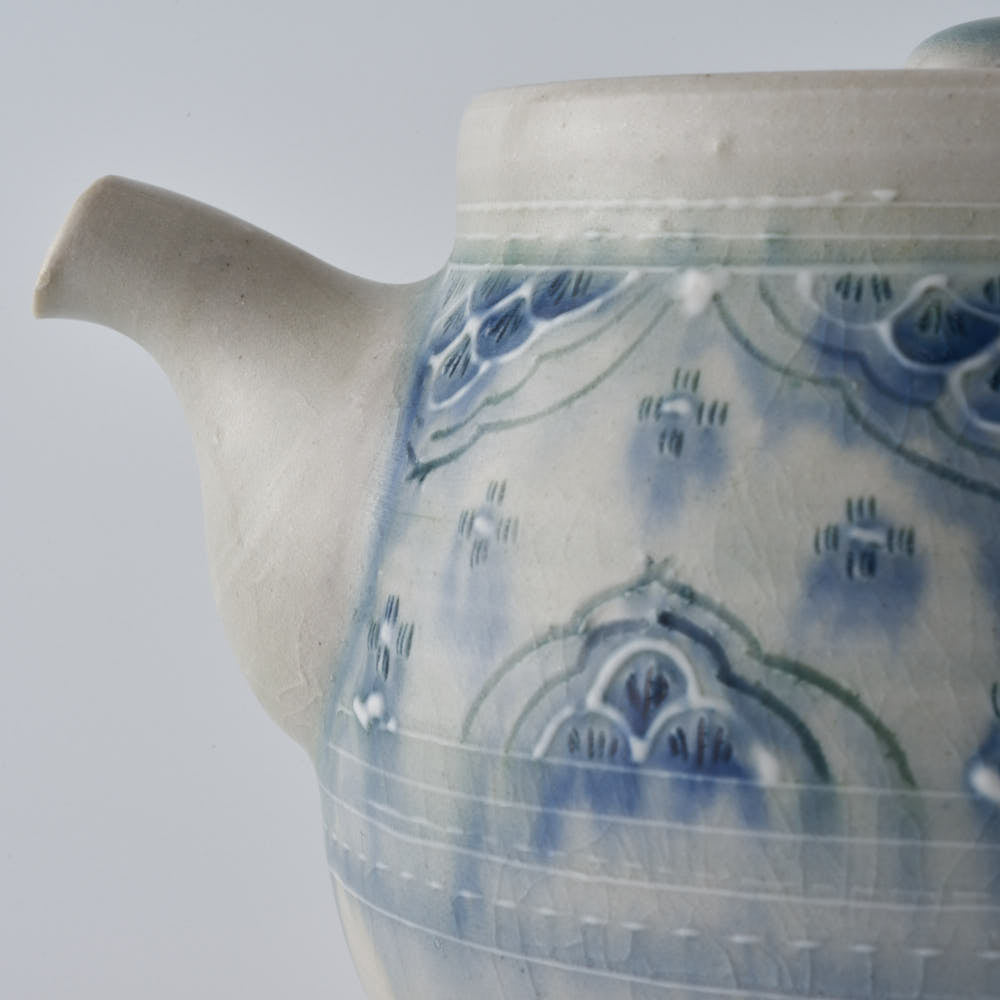 作家 小國美智子 小紋ポット 作家 小國美智子 陶磁器作家もの